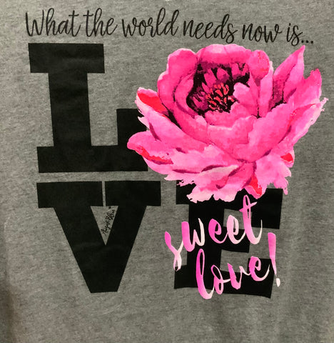T-Shirt Love Sweet Love Grey
