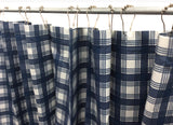 Lincoln Plaid Blue Shower Curtain
